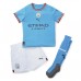 Manchester City Ruben Dias #3 Hjemmedraktsett Barn 2022-23 Kortermet (+ korte bukser)